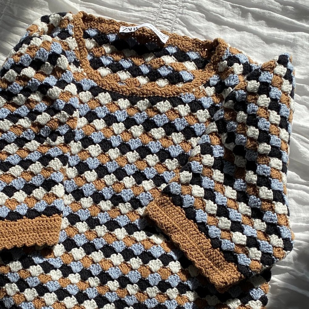 ZARA CROCHET SWEATER TRF